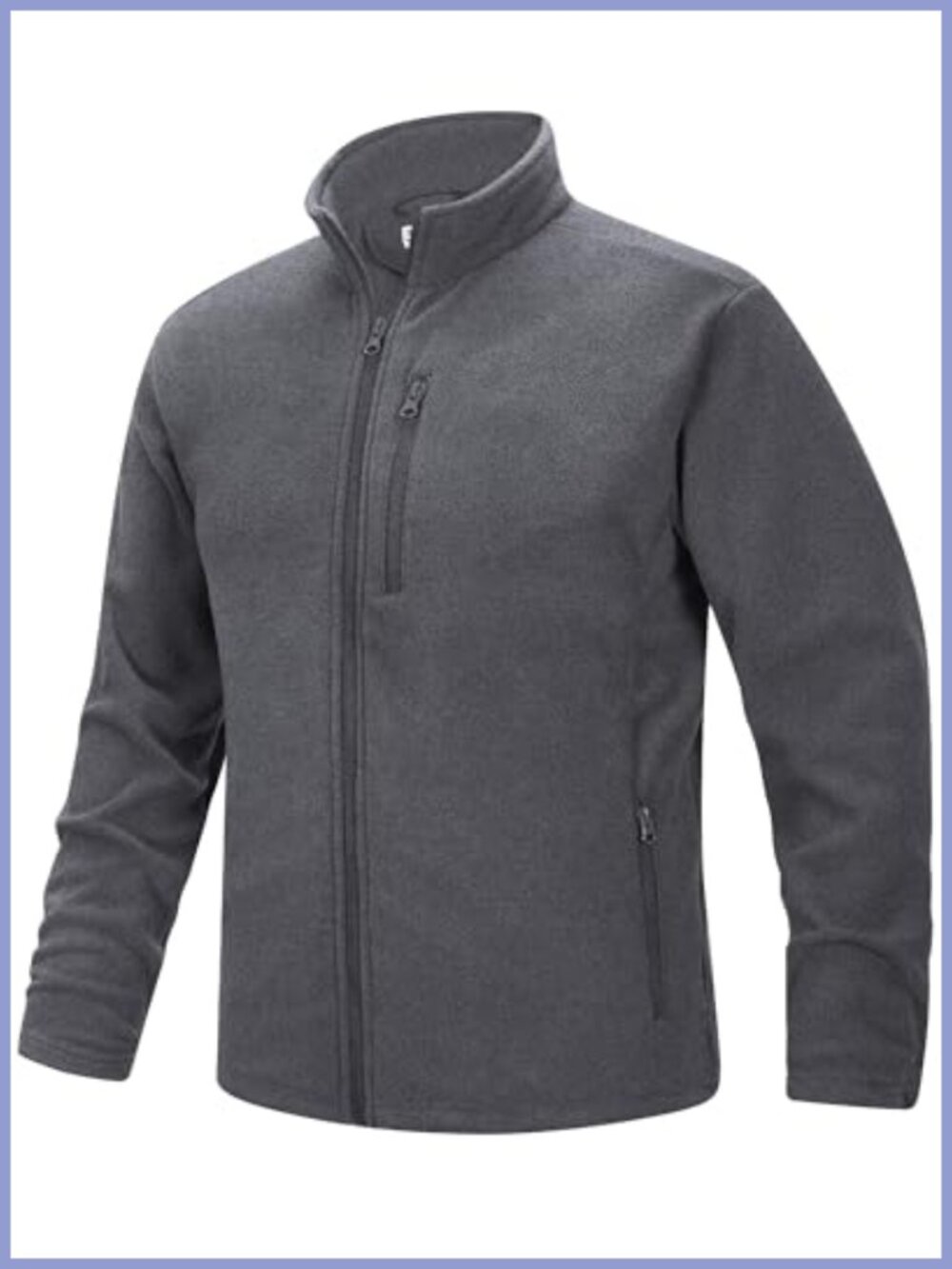 Men's Full Zip Fleece Jacket Lightweight Warm Soft Polar Jacket